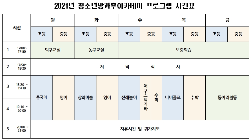 시간표